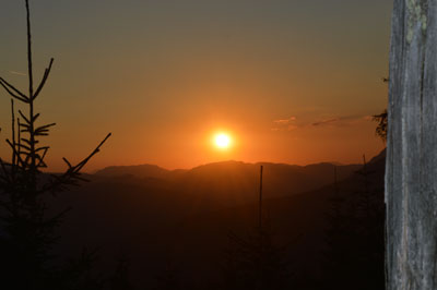 Sonnenuntergang  - immer ein Erlebnis beim Berggasthaus Friedrichhütte